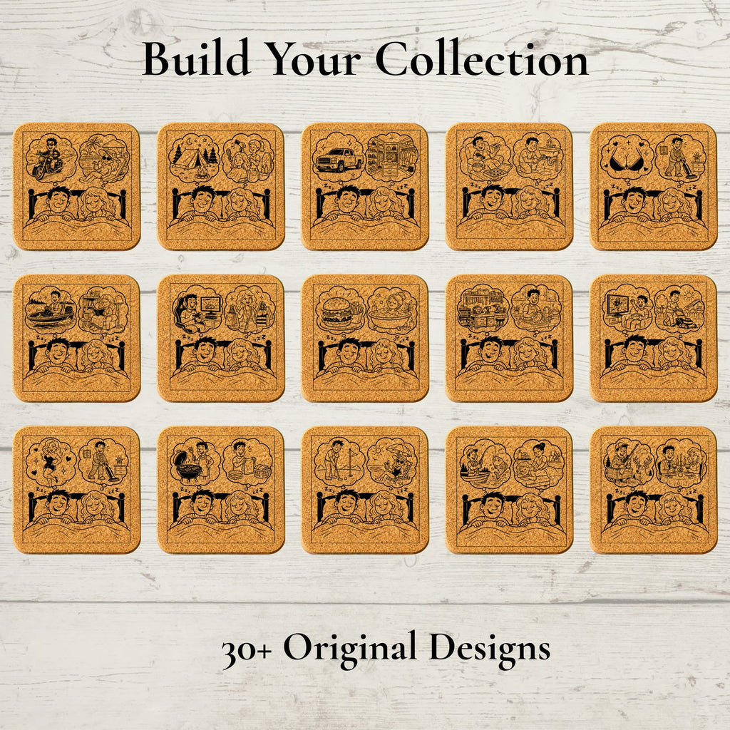 Funny Cork Coaster | Weekend Escape | Couples Gift | 2 Points of View