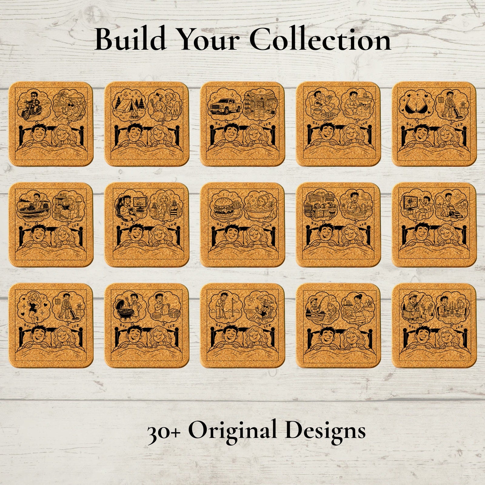 Funny Cork Coaster | Weekend Escape | Couples Gift | 2 Points of View